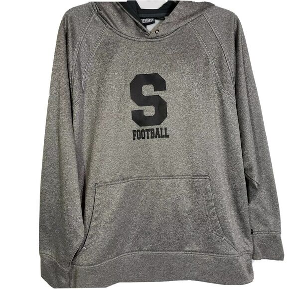Pennant Sportswear Size Medium Sweatshirt Hooded Kagaroo Pocket Gray Football - Picture 1 of 9
